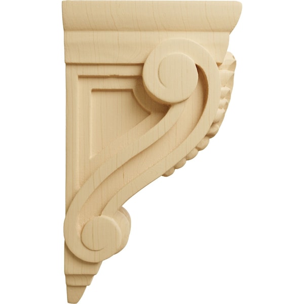 Ekena Millwork 2 5/8"W x 3 3/4"D x 6 5/8"H Small Fig Leaf Corbel, Alder - COR02X03X06FIAL