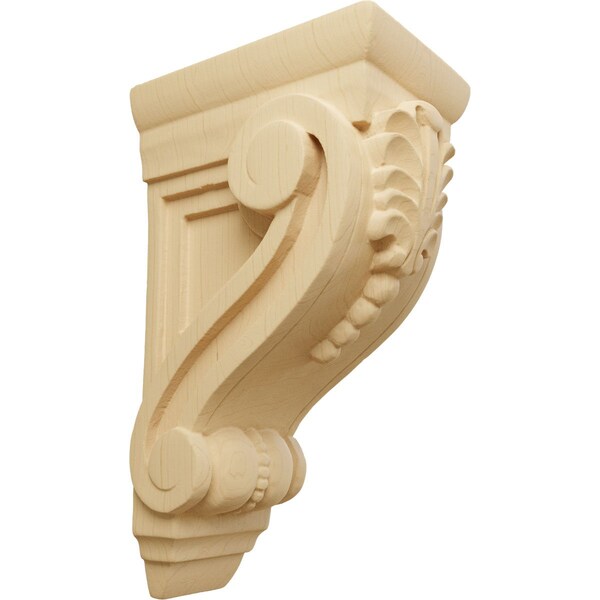 Ekena Millwork 2 5/8"W x 3 3/4"D x 6 5/8"H Small Fig Leaf Corbel, Alder - COR02X03X06FIAL