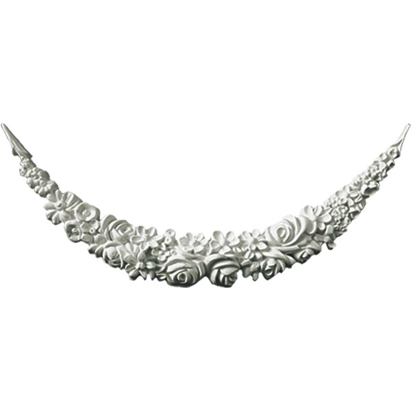 Ekena Millwork 18 7/8"W x 7"H x 1 3/8"P Floral Swag Onlay - ONL18X07X01FL