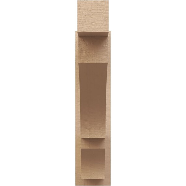 Ekena Millwork 5 1/2-in W x 24-in D x 24-in H Balboa Block Rough Cedar Woodgrain TimberThane Outlooker, Primed Tan - OUTUR055X24X24BOA44RCPR