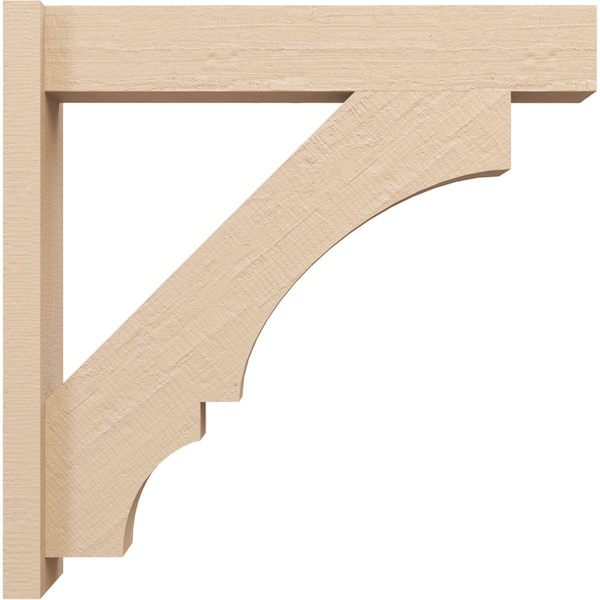 Ekena Millwork 5 1/2-in W x 24-in D x 24-in H Balboa Block Rough Cedar Woodgrain TimberThane Outlooker, Primed Tan - OUTUR055X24X24BOA44RCPR