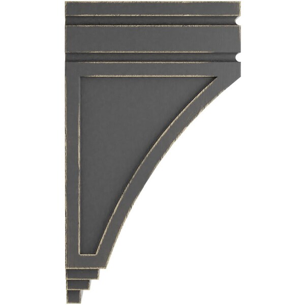 Ekena Millwork 5"W x 6"D x 10 1/2"H Medium San Juan Wood Vintage Decor Corbel, Black - CORWD05X06X10SJBL