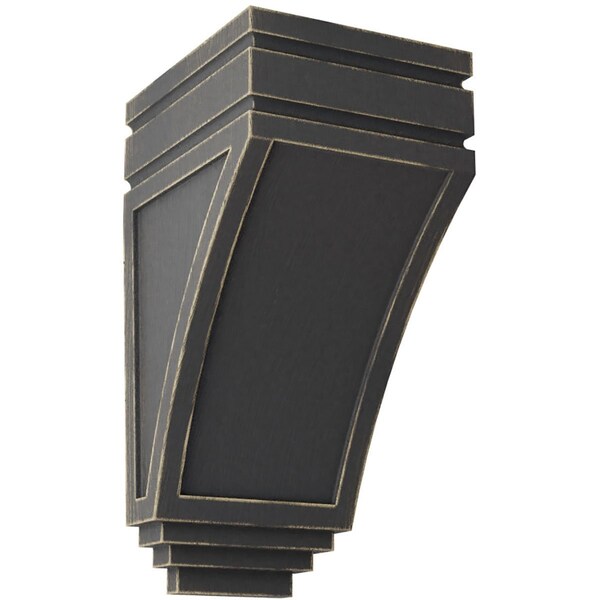 Ekena Millwork 5"W x 6"D x 10 1/2"H Medium San Juan Wood Vintage Decor Corbel, Black - CORWD05X06X10SJBL
