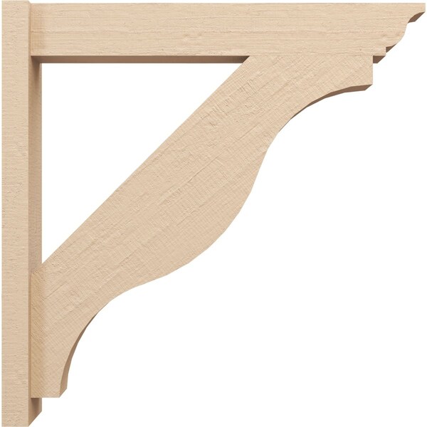 Ekena Millwork 6-in W x 32-in D x 32-in H Funston Trad Rough Cedar Woodgrain TimberThane Outlooker, Primed Tan - OUTUR060X32X32FST04RCPR