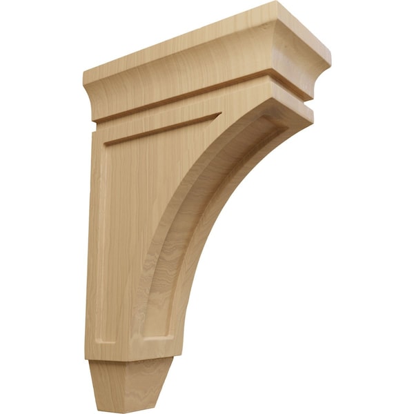 Ekena Millwork 3 3/8"W x 6 3/4"D x 10"H Small Lucan Wood Corbel, Cherry - CORW03X07X10LUCH