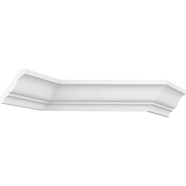 Ekena Millwork WM48 - 3 3/8"H x 2 1/2"P x 4 1/4"F x 96"L Crown Moulding, PVC - WM48X96SWPV