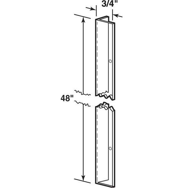 Prime-Line Corner Shield with Holes and Nails, 3/4 in. X 48 in., Clear Vinyl (Single Pack) - U 9129