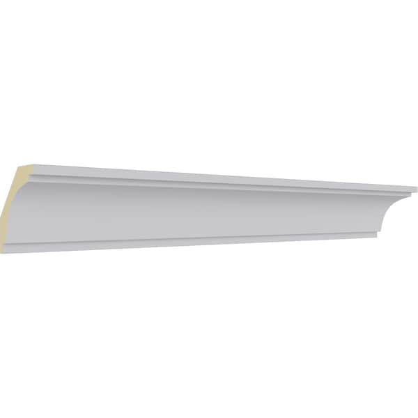 Ekena Millwork 2 3/8"H x 2 3/8"P x 3 3/8"F x 94 1/2"L Classic Smooth Crown Moulding - MLD02X02X04CL