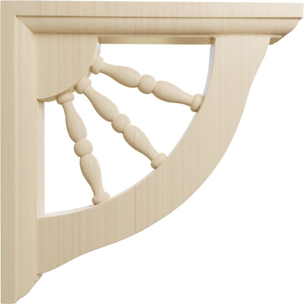 Ekena Millwork 1 1/2"W x 7"D x 7"H Andrea Wagon Wheel Bracket, Rubberwood - BKT01X07X07ADRW