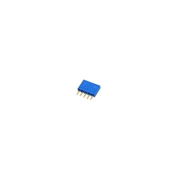 Conector de placa FCI, 10 contactos, 1 fila, hembra, recta, espaciado de 0.1 pulgadas, terminal de soldadura - 76308-210LF
