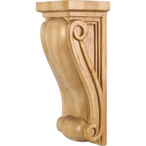 Hardware Resources 5-1/2" Wx5"Dx14"H Rubberwood Neo Gothic Corbel - COR17-2RW