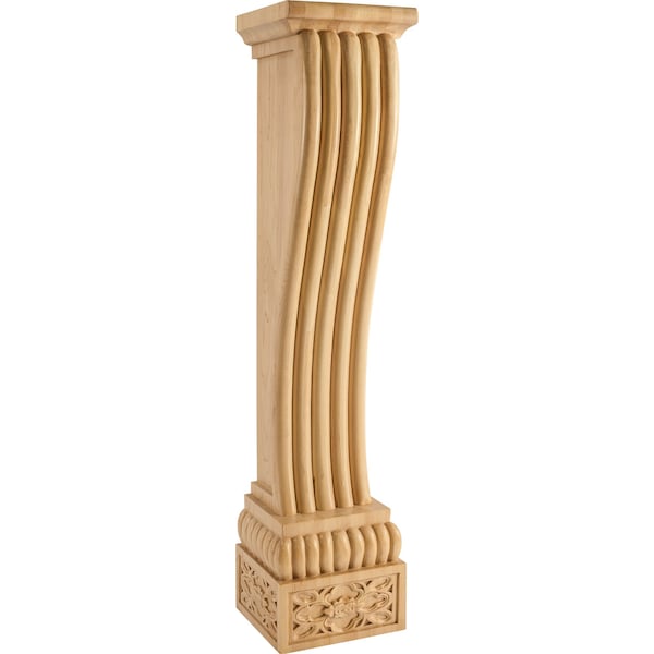 Hardware Resources 8" Wx8"Dx36"H Alder Baroque Fireplace Corbel - FCOR6-ALD
