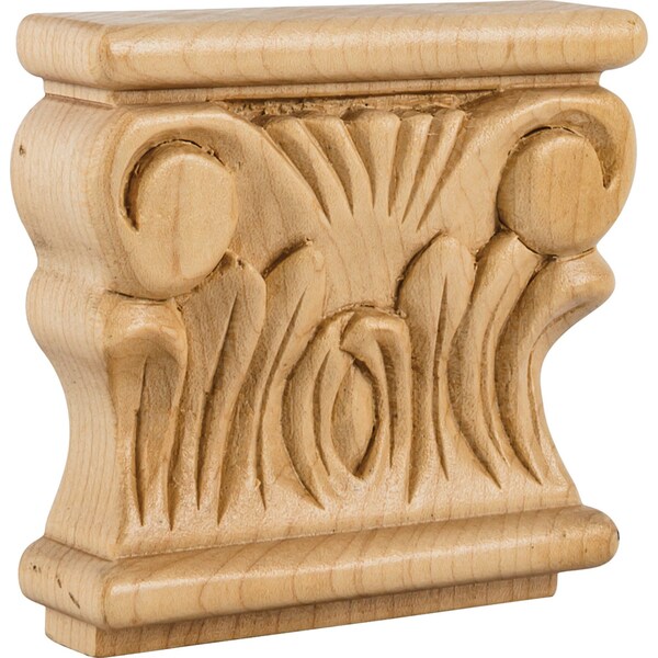 Hardware Resources 3-7/8" Wx1"Dx3-1/2"H Cherry Acanthus Capital - CAP1CH