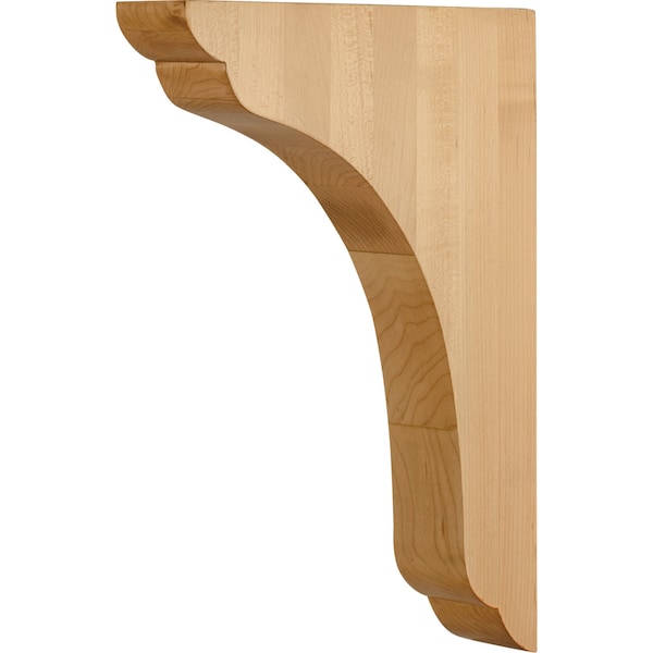 Hardware Resources 1-3/4" Wx9"Dx12"H White Birch Scalloped End Corbel - COR46-3-WB