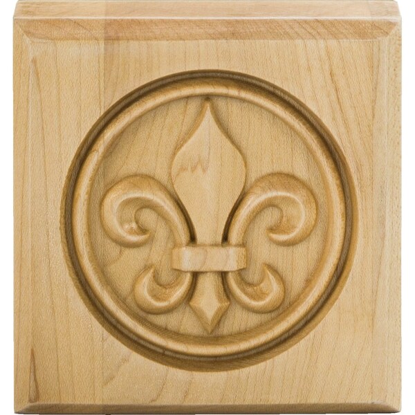 Hardware Resources Rubberwood, 3-1/2" H, 3-1/2" W, Unfinished - FDLROS2RW