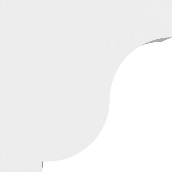 Ekena Millwork Standard Van Buren Architectural Grade PVC Bracket, 6 1/2"W x 12"D x 12"H - BKTP07X12X12VAN