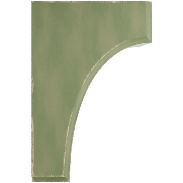Ekena Millwork 3 1/2"W x 4"D x 6"H Clarksville Wood Vintage Decor Bracket, Restoration Green - BKTWD04X04X06CVGR
