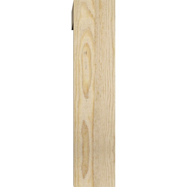Ekena Millwork Olympic Block Rough Sawn Bracket w/ Offset Brace, Douglas Fir, 4"W x 14"D x 18"H - BKT0402X14X18OLY05RDF