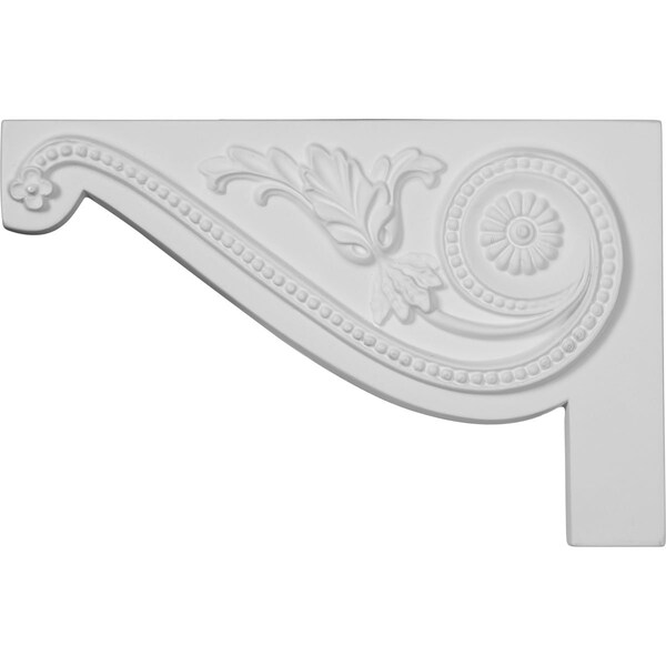 Ekena Millwork 11"W x 7"H x 5/8"D Large Pearl Stair Bracket, Left - SB11X07PE-L