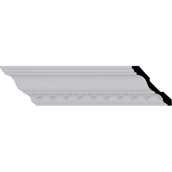 Ekena Millwork Polyurethane, 94-1/2 in L, 4-1/4 in H, Factory Primed - MLD04X04X06CT