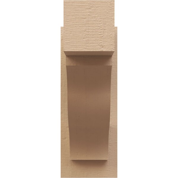 Ekena Millwork 6-in W x 16-in D x 16-in H Funston Block Rough Cedar Woodgrain TimberThane Outlooker, Primed Tan - OUTUR060X16X16FST44RCPR