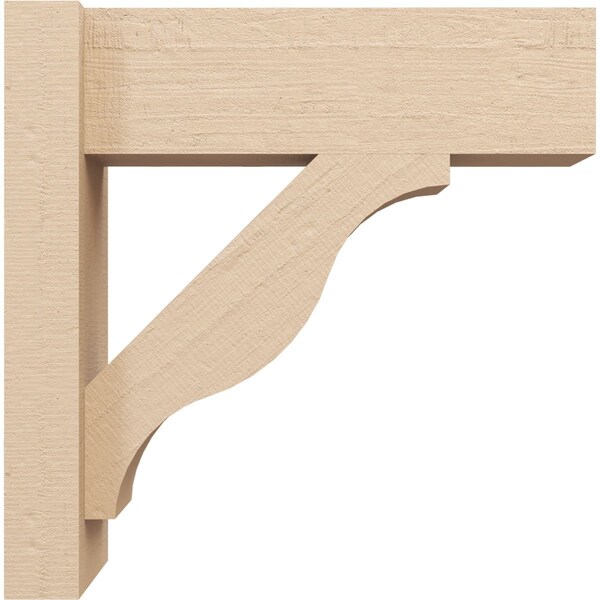 Ekena Millwork 6-in W x 16-in D x 16-in H Funston Block Rough Cedar Woodgrain TimberThane Outlooker, Primed Tan - OUTUR060X16X16FST44RCPR
