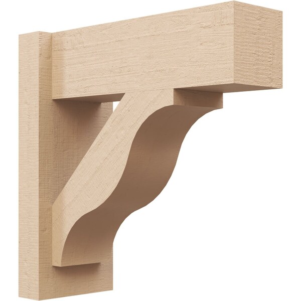 Ekena Millwork 6-in W x 16-in D x 16-in H Funston Block Rough Cedar Woodgrain TimberThane Outlooker, Primed Tan - OUTUR060X16X16FST44RCPR