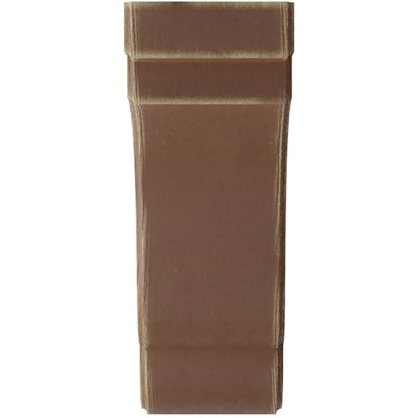 Ekena Millwork 3 1/2"W x 7 1/4"D x 9 1/2"H Bedford Wood Vintage Decor Bracket, Weathered Brown - BKTWD04X07X10BEBR