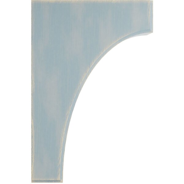 Ekena Millwork 3 1/2"W x 8"D x 12"H Clarksville Wood Vintage Decor Bracket, Driftwood Blue - BKTWD04X08X12CVBU