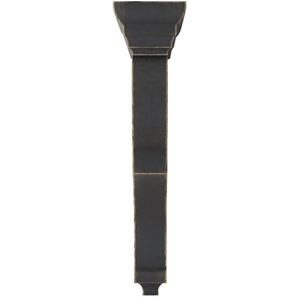 Ekena Millwork 3 1/2"W x 7 1/2"D x 14"H Extra Large Rojas Wood Vintage Decor Corbel, Black - CORWD03X07X14RJBL