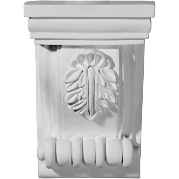 Ekena Millwork 4 3/4"W x 3 1/8"D x 6 3/4"H Forrest Small Leaf Corbel - COR06X04X03FO