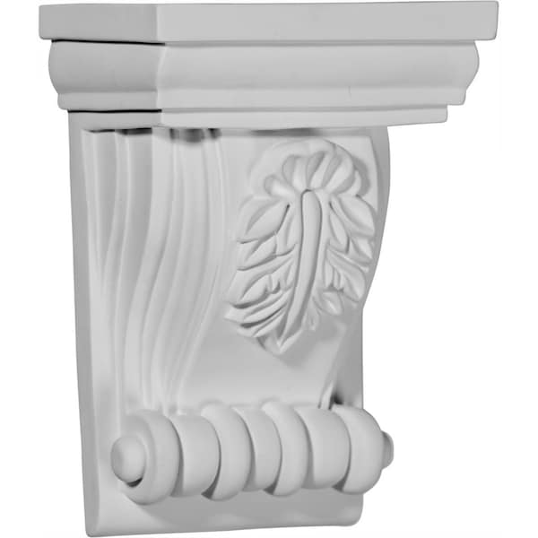 Ekena Millwork 4 3/4"W x 3 1/8"D x 6 3/4"H Forrest Small Leaf Corbel - COR06X04X03FO