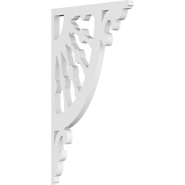 Ekena Millwork Wagon Wheel Architectural Grade PVC Bracket, 5/8"W X 8"D X 14"H - BKTP01X08X14WW