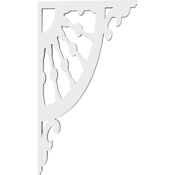 Ekena Millwork Wagon Wheel Architectural Grade PVC Bracket, 5/8"W X 8"D X 14"H - BKTP01X08X14WW
