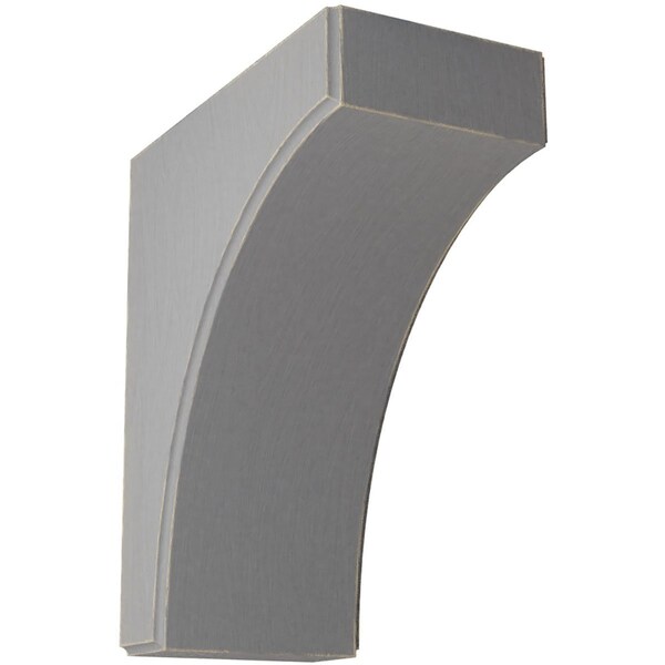 Ekena Millwork 5 1/4"W x 10"D x 12"H Clarksville Wood Vintage Decor Bracket, Pebble Grey - BKTWD05X10X12CVPG