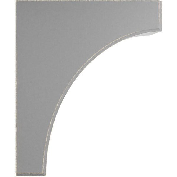 Ekena Millwork 5 1/4"W x 10"D x 12"H Clarksville Wood Vintage Decor Bracket, Pebble Grey - BKTWD05X10X12CVPG