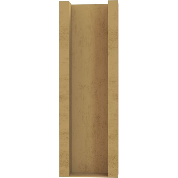 Ekena Millwork 6-in W x 14-in D x 18-in H Balboa Slat Rough Cedar Woodgrain TimberThane Outlooker, Primed Tan - OUTUR060X14X18BOA24RCPR