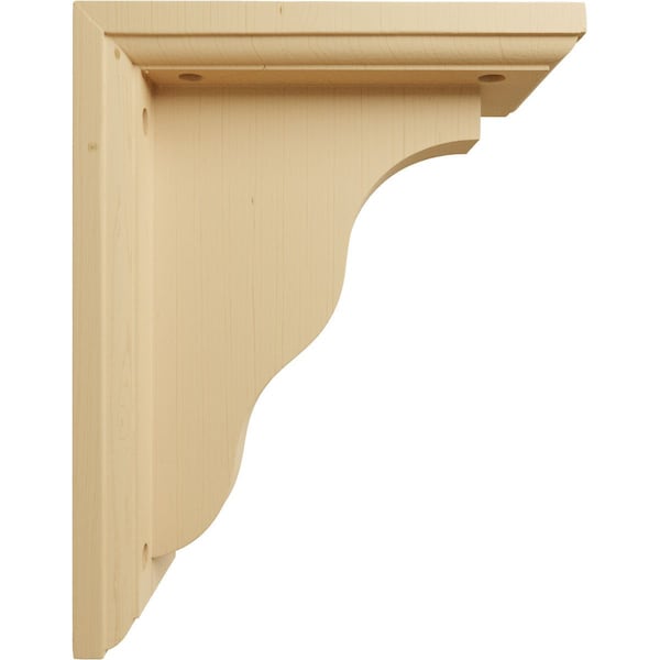 Ekena Millwork 3 1/2"W x 7"D x 9"H Hamilton Traditional Bracket, Alder - BKT03X07X09HAAL