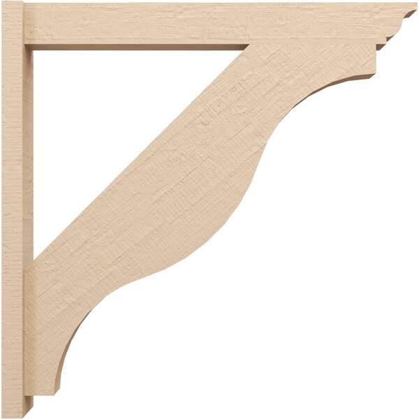 Ekena Millwork 6-in W x 40-in D x 40-in H Funston Trad Rough Cedar Woodgrain TimberThane Outlooker, Primed Tan - OUTUR060X40X40FST04RCPR