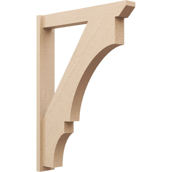 Ekena Millwork 5 1/2-in W x 32-in D x 44-in H Balboa Slat Rough Cedar Woodgrain TimberThane Outlooker, Primed Tan - OUTUR055X32X44BOA24RCPR
