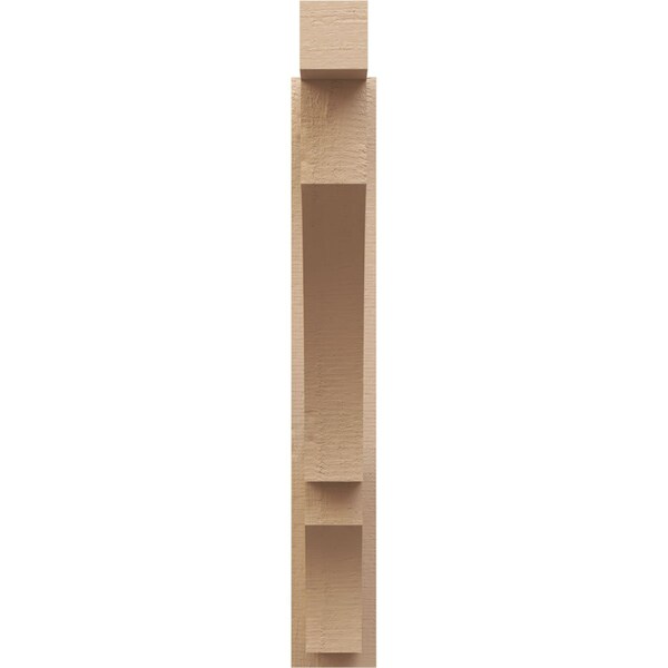 Ekena Millwork 5 1/2-in W x 26-in D x 38-in H Balboa Block Rough Cedar Woodgrain TimberThane Outlooker, Primed Tan - OUTUR055X26X38BOA44RCPR