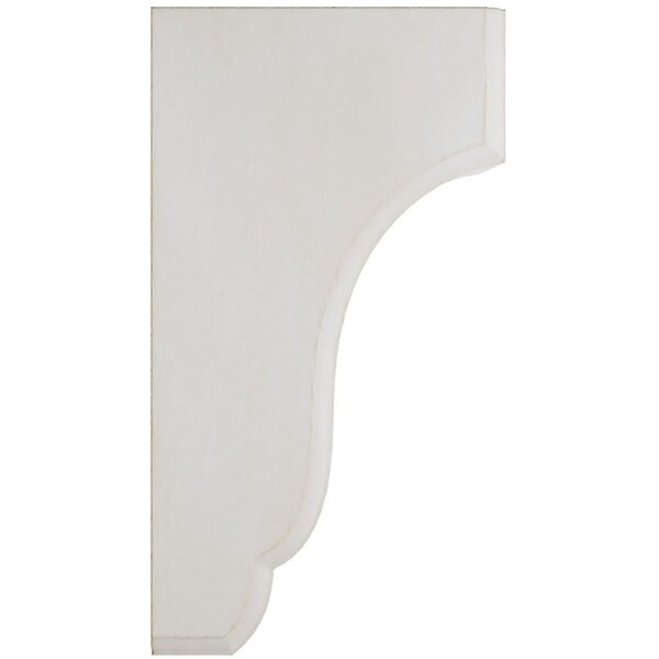 Ekena Millwork 4 3/4"W x 5 1/2"D x 10"H Capistrano Mission Wood Vintage Decor Corbel, Chalk Dust White - CORWD04X05X10CPWH