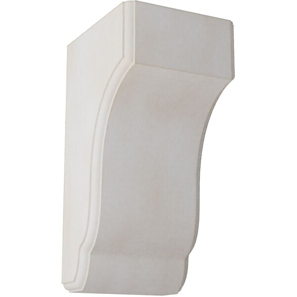 Ekena Millwork 4 3/4"W x 5 1/2"D x 10"H Capistrano Mission Wood Vintage Decor Corbel, Chalk Dust White - CORWD04X05X10CPWH