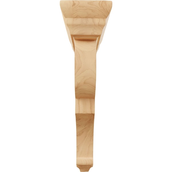 Ekena Millwork 3"W x 6 1/2"D x 12"H Large Rojas Wood Corbel, Red Oak - CORW03X06X12RJRO