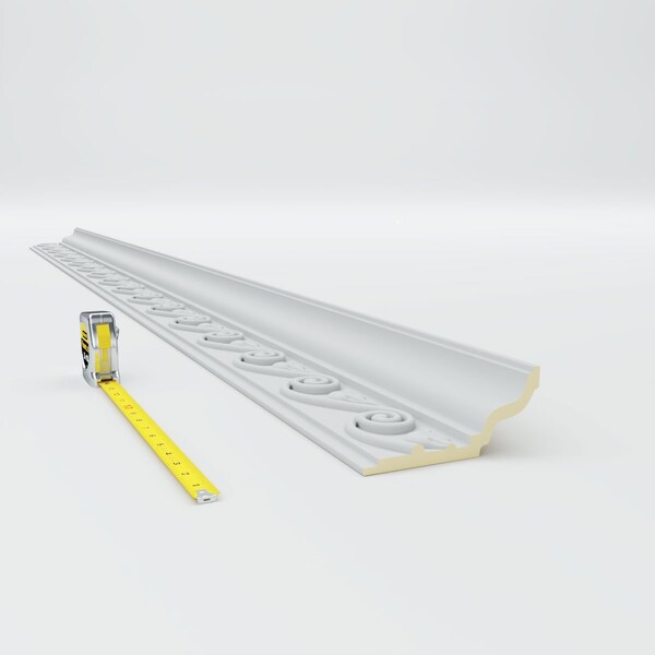 Ekena Millwork 6 1/4"H x 2 3/4"P x 7"F x 94 1/2"L, (5 3/8" Repeat), Floral Crown Moulding - MLD06X02X07FL