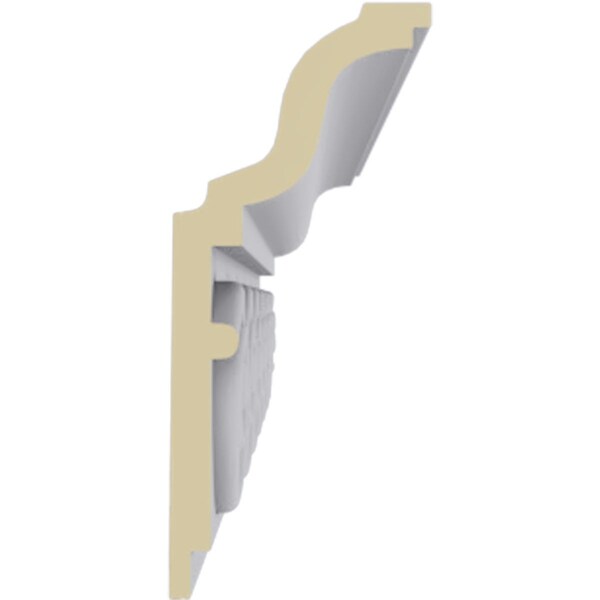 Ekena Millwork 6 1/4"H x 2 3/4"P x 7"F x 94 1/2"L, (5 3/8" Repeat), Floral Crown Moulding - MLD06X02X07FL