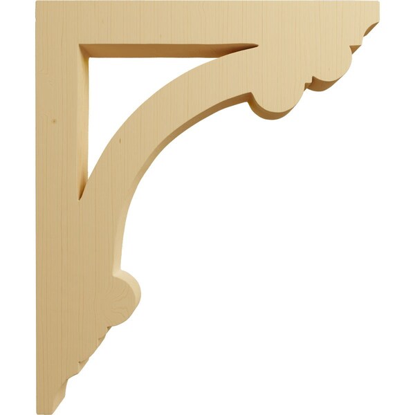 Ekena Millwork 1 1/2"W x 10"D x 12"H Large Ellis Wood Corbel, Alder - CORW02X10X12ELAL