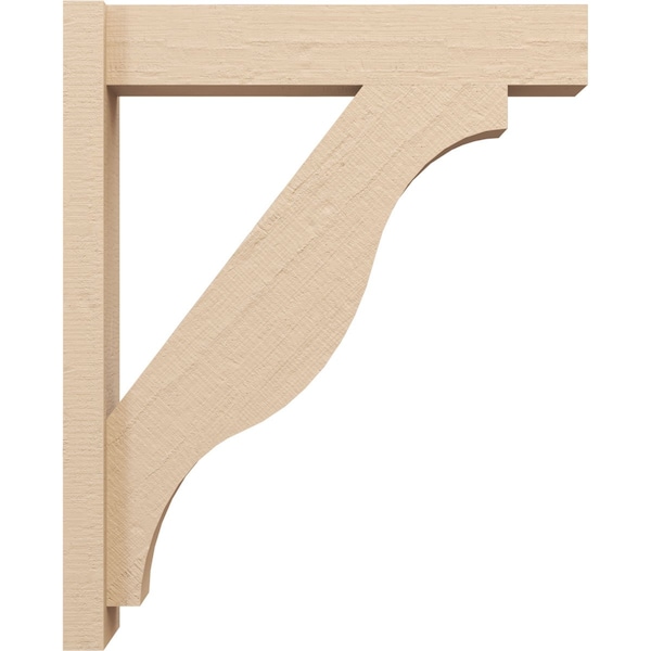 Ekena Millwork 6-in W x 26-in D x 32-in H Funston Block Rough Cedar Woodgrain TimberThane Outlooker, Primed Tan - OUTUR060X26X32FST44RCPR