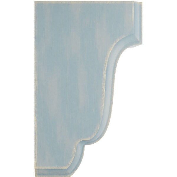 Ekena Millwork 2 1/2"W x 2 3/4"D x 4 1/2"H Capistrano Mission Wood Vintage Decor Corbel, Driftwood Blue - CORWD02X02X04CPBU