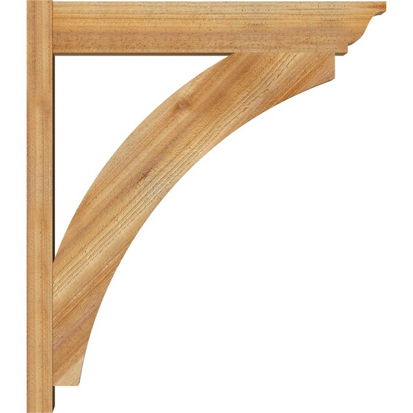 Ekena Millwork Thorton Rough Sawn Traditional Outlooker, Western Red Cedar, 6"W x 28"D x 32"H - OUT06X28X32THR01RWR